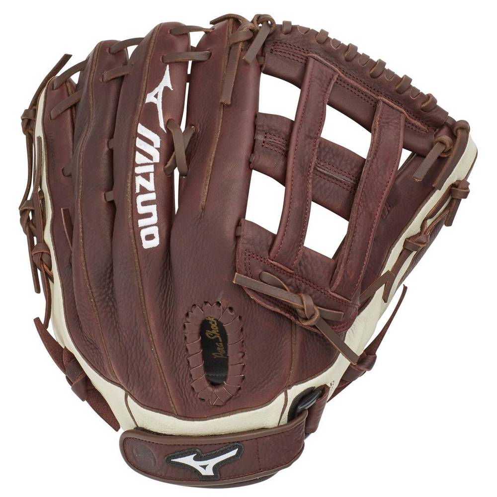 Mizuno Men's Franchise Series Slowpitch Softball Glove 13" Coffee/Silver (312638-HDC)